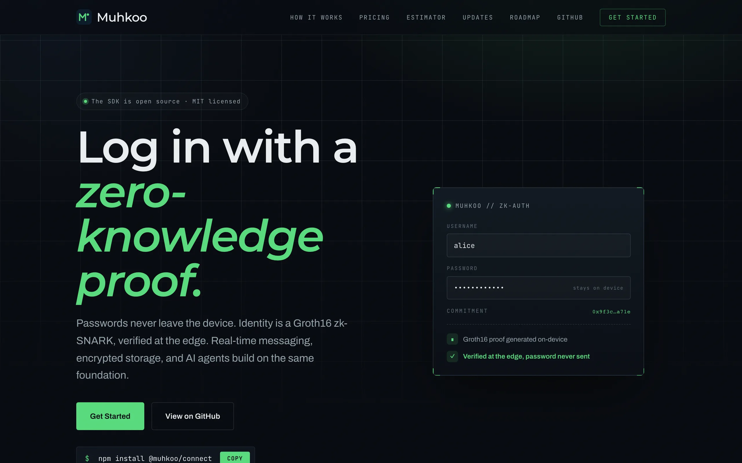 The Muhkoo platform home page