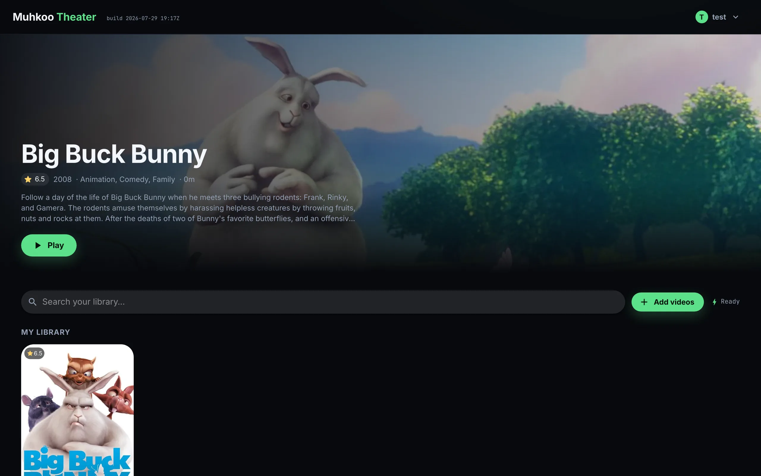 Theater, an encrypted media streaming app